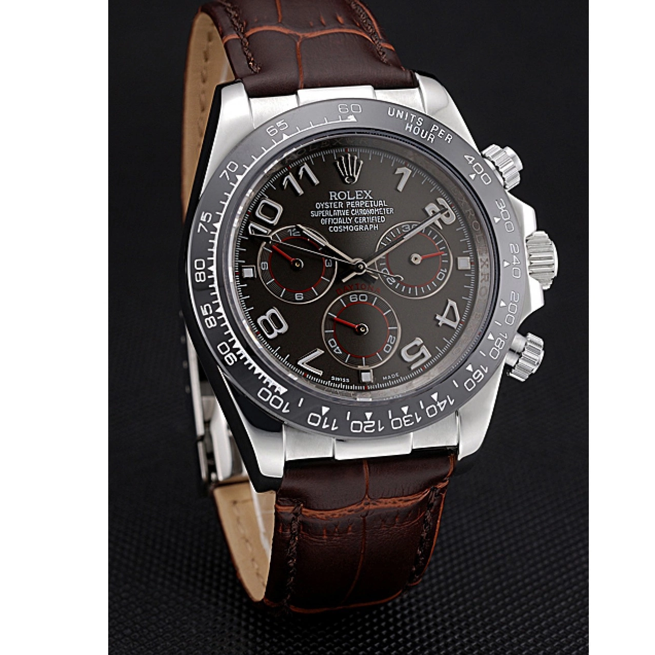Aaa fake watches Bracelet Rolex Steel Leather Grey Racing Stainless Dial 622632 Daytona Cosmograph Case 0514